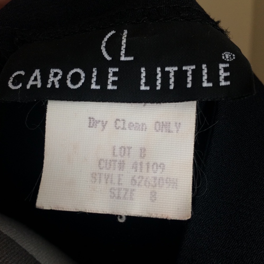 Carole Little vintage black dress size 8 - Picture 3 of 3
